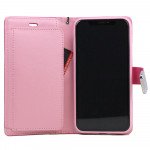 Wholesale Galaxy S9 Multi Pockets Folio Flip Leather Wallet Case with Strap (Rose Gold)